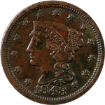 1848 Large Cent - Dark