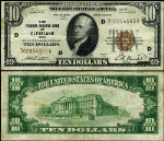 FR. 1860 D $10 1929 Federal Reserve Bank Note Cleveland D-A Block VF