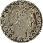 1915-D Barber Half Dollar Nice VF Decent Eye Appeal Strong Strike