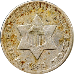 1851-O Three (3) Cent Silver