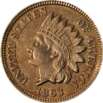 1863 Indian Cent - Cleaned