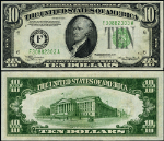 FR. 2006 F $10 1934-A Federal Reserve Note Non-Mule Atlanta F-A Block XF+