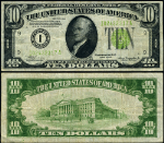 FR. 2004 I $10 1934 Federal Reserve Bank Note Minneapolis I-A Block VF Lgt Green