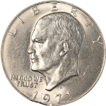 1971-D Eisenhower Ike Dollar - Error - Clipped Planchet