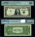 FR. 1619* $1 1957 Silver Certificate *-D Block Gem PMG CU66 EPQ Star Better Blck