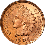 1904 Indian Cent - Full Red Gem
