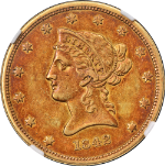 1842-P Liberty Gold $10 Small Date NGC AU Details Nice Eye Appeal Strong Strike