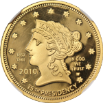 2010-W First Spouse Gold $10 Buchanan&#39;s Liberty NGC PF70 Ultra Cameo - STOCK