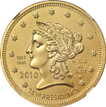 2010-W First Spouse Gold $10 Buchanan&#39;s Liberty NGC MS70