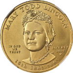 2010-W First Spouse Gold $10 Mary Todd Lincoln NGC MS70