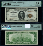 FR. 1890 G $100 1929 Federal Reserve Bank Note Chicago G-A Block Choice PMG AU58 EPQ