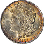 1887-O Morgan Silver Dollar PCGS MS63 Great Eye Appeal Strong Strike