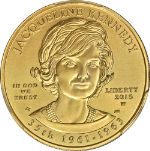 2015-W First Spouse Gold $10 Jacqueline Kennedy PCGS MS70 1st Strike STOCK