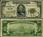 FR. 1880 B $50 1929 Federal Reserve Bank Note New York B-A Block Fine
