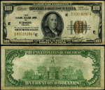 FR. 1890 E $100 1929 Federal Reserve Bank Note Richmond E-A Block Fine Ink