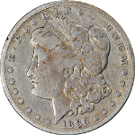 1885-CC Morgan Silver Dollar Nice F Details Key Date Decent Eye Appeal