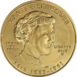 2015-W First Spouse Gold $10 Mamie Eisenhower 1/2 Ounce .9999 Fine Capsule STOCK