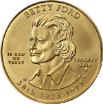 2016-W First Spouse Gold $10 Betty Ford 1/2 Ounce .9999 Fine Capsule Only