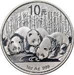 2013 China 10 Yuan 1 Ounce Silver Panda PCGS MS70 1st Strike