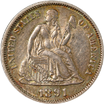 1891-P Seated Liberty Dime