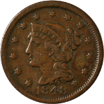 1848 Large Cent - Choice