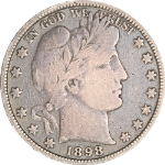 1898-P Barber Half Dollar