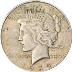 1934-S Peace Dollar - Choice