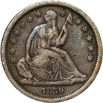 1839-P Seated Liberty Dime