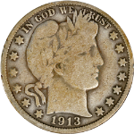 1913-P Barber Half Dollar