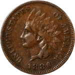 1886 Type 1 Indian Cent - Choice