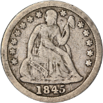 1845-P Seated Liberty Dime