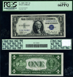 FR. 1608 $1 1935-A Silver Certificate C-D Block Gem PCGS CU66 PPQ