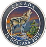 2015 Canada Silver $20 The Wolf - Colorized NGC PF70 Ultra Cameo Early Releases