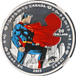 2013 Canada Silver $20 Superman Man of Steel Colorized NGC PF70 Ultra Cameo