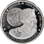 2014 Tuvalu Silver $1 Augustus Saint-Gaudens NGC PF70 Ultra Cameo Chicago ANA