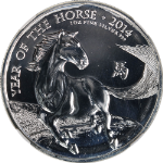 2014 Great Britain Silver 2 Pound Year of the Horse NGC MS70 PL Early Releases