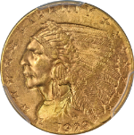1929 Indian Gold $2.50 PCGS MS64 Superb Eye Appeal Strong Strike