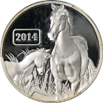 2014 Tokelau Silver $5 Year of the Horse PCGS PR70 DCAM