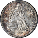1859-O Seated Liberty Dollar PCGS MS62 Nice Eye Appeal Strong Strike