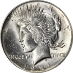 1921 Peace Dollar High Relief PCGS MS64+ Blast White Strong Strike