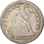 1854-P Seated Liberty Dime