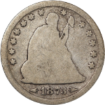 1873-P Seated Liberty Quarter - Arrows At Date