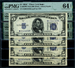 FR. 1653 W $5 1934-C Silver Certificate Wide 4pc CONSEC Lot Choice PMG 64-65 EPQ