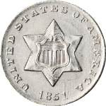 1851 Three (3) Cent Silver