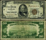 FR. 1880 D $50 1929 Federal Reserve Bank Note Cleveland D-A Block Fine+