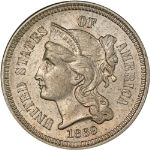 1869 Three (3) Cent Nickel