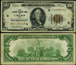 FR. 1890 D $100 1929 Federal Reserve Bank Note Cleveland D-A Block Fine