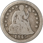 1845-O Seated Liberty Dime -Key Date
