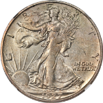 1927-S Walking Liberty Half NGC MS62 Key Date Nice Luster