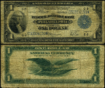 FR. 717 $1 1918 Federal Reserve Note Philadelphia VG